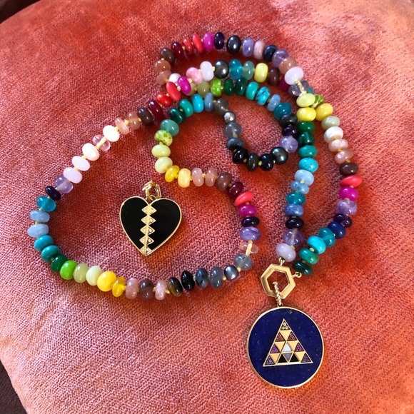 ❌SOLD!❌Harwell Godfrey lapis sapphire 18k pendant - Picture 2 of 2